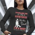 Boston Terrier Mom American Gentleman Dog Lover Mother's Day Women Long Sleeve T-Shirt, Boston Terrier Mom Shirts, American Boston Terrier Shirts, funny gift