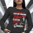 Boston Terrier Mom American Gentleman Dog Mother's Day Women Long Sleeve T-Shirt, Boston Terrier Mom Shirts, American Boston Terrier Shirts, funny gift