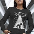 Boston Terrier Mom Dad Dog Alien UFO For Men Women Women Long Sleeve T-Shirt, Boston Terrier Dad Shirts, Boston Terrier Mom Shirts, funny gift