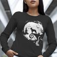 Boston Terrier And Moon Halloween Costume Dog Lover Women Long Sleeve T-Shirt, Boston Terrier Halloween Shirts, funny gift