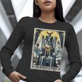Boston Terrier Tarot Card Dog Women Long Sleeve T-Shirt, Boston Terrier Tarot Shirts, funny gift