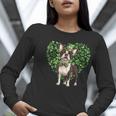 Cute Boston Terrier Shamrock St Patrick's Day Dog Lover Men Women Kids Women Long Sleeve T-Shirt, funny gift
