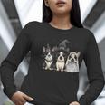 Cute Halloween Boston Terrier Dogs Witch Hat Ghost Dog For Men Women Kids Women Long Sleeve T-Shirt, Boston Terrier Halloween Shirts, Boston Terrier Ghost Shirts, funny gift