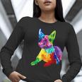 Dog Lover Boston Terrier Dog Colorful Boston Terrier Men Women Kids Women Long Sleeve T-Shirt, funny gift