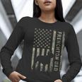Frenchton Dad French Bulldog Boston Terrier Camo USA Flag Women Long Sleeve T-Shirt, Boston Terrier Dad Shirts, French Bulldog Dad Shirts, funny gift