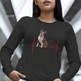 Heartbeat Boston Terrier Dog Women Long Sleeve T-Shirt, funny gift