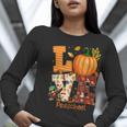 Love Preschool Teacher Turkey Thanksgiving Autumn Fall Women Long Sleeve T-Shirt, funny gift