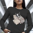 Sleepy Boston Terrier Pajama Men Women Kids Women Long Sleeve T-Shirt, funny gift