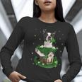 St Patrick's Day Leprechaun Boston Terrier Dog Shamrock For Men Women Kids Women Long Sleeve T-Shirt, funny gift