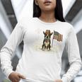Boston Terrier 4th Of July US American Flag Dog Patriotic Women Long Sleeve T-Shirt, Patriotic Boston Terrier Shirts, American Boston Terrier Shirts, Boston Terrier 4th Of July Shirts, funny gift