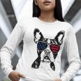 Boston Terrier Dog 4th July America USA Flag Men Women Kids Women Long Sleeve T-Shirt, Boston Terrier 4th Of July Shirts, funny gift