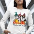 Boston Terrier Dog Lover Fall Ya'Ll Halloween Costume Men Women Women Long Sleeve T-Shirt, Boston Terrier Halloween Shirts, funny gift