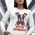 Boston Terrier Grandma Dog Lovers Puppy Bostie Owner Women Long Sleeve T-Shirt, funny gift