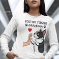Boston Terrier Grandma Mother's Day Dog Mom Women Long Sleeve T-Shirt, Boston Terrier Mom Shirts, funny gift