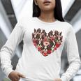 Boston Terrier Heart Valentine Boston Terrier Women Long Sleeve T-Shirt, funny gift