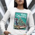 Boston Terrier Merry Christmas Tree Truck Dog X-Mas Women Long Sleeve T-Shirt, Boston Terrier Christmas Shirts, funny gift