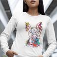 Boston Terrier Splash Women Long Sleeve T-Shirt, funny gift