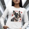 Boston Terrier Is My Valentine Cute Pet Dog Owner Valentine Women Long Sleeve T-Shirt, funny gift