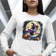 Cute Boston Terrier Halloween Costume Dog Lover Women Girls Women Long Sleeve T-Shirt, Boston Terrier Halloween Shirts, funny gift