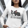Cute Boston Terrier Boston Mama Women Long Sleeve T-Shirt, funny gift