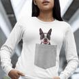 Dog In Your Pocket Boston Terrier For Men Women Girls Kids Women Long Sleeve T-Shirt, funny gift