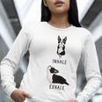 Inhale Exhale Yoga Boston Terrier Tshirt Women Long Sleeve T-Shirt, funny gift