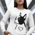 I Love My Boston Terrier Dog With Heart Women Long Sleeve T-Shirt, funny gift