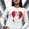 Valentine's Day Boston Terrier Lover Women Long Sleeve T-Shirt, funny gift