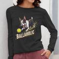 Ballaholic Boston Terrier Dog Chasing Bostie Ball Women Long Sleeve T-Shirt, funny design