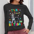 My Birthday Colorful Costume Boston Terrier Party Women Long Sleeve T-Shirt, funny design