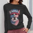 Boston Terrier 4th Of July US Merica Bostie Dog Patriotic For Men Women Kids Women Long Sleeve T-Shirt, Patriotic Boston Terrier Gifts, Boston Terrier 4th Of July Gifts, funny design