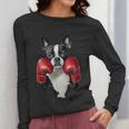 Boston Terrier Boxing Women Long Sleeve T-Shirt, funny design