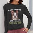 Boston Terrier Brindle Dog Professional Human Trainer Women Long Sleeve T-Shirt, funny design