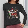 Boston Terrier Christmas Dogs Santa Reindeer Elf Women Long Sleeve T-Shirt, Boston Terrier Christmas Gifts, funny design
