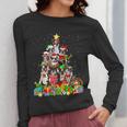 Boston Terrier Dog Christmas Tree Lights Xmas Pajama For Men Women Kids Women Long Sleeve T-Shirt, Boston Terrier Christmas Gifts, funny design