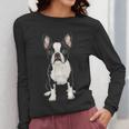 Boston Terrier Dog Motif Pet Art Boston Terrier For Men Women Kids Women Long Sleeve T-Shirt, funny design