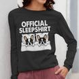 Boston Terrier Dog Official Sleep Pajamas Nightgown Women Long Sleeve T-Shirt, funny design