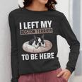 Boston Terrier Dog Women Long Sleeve T-Shirt, funny design