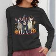 Boston Terrier Halloween Costume Mummy Witch Ghost Dog Lover For Men Women Kids Women Long Sleeve T-Shirt, Boston Terrier Ghost Gifts, Boston Terrier Halloween Gifts, funny design