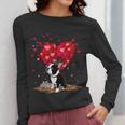 Boston Terrier Lover Heart Shape Boston Terrier Valentine Women Long Sleeve T-Shirt, funny design