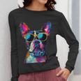 Boston Terrier Lovers Pop Art Boston Terrier Women Long Sleeve T-Shirt, funny design