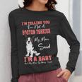 Boston Terrier Mom American Gentleman Dog Lover Mother's Day Women Long Sleeve T-Shirt, Couple Gifts, Mom Gifts, Boston Terrier Mom Gifts, American Boston Terrier Gifts, funny design