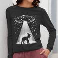 Boston Terrier Mom Dad Dog Alien UFO For Men Women Women Long Sleeve T-Shirt, Couple Gifts, Mom Gifts, Boston Terrier Dad Gifts, Boston Terrier Mom Gifts, funny design