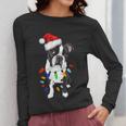Boston Terrier Santa Christmas Lights Xmas Dog Lover Men Women Kids Women Long Sleeve T-Shirt, Boston Terrier Christmas Gifts, funny design