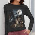 Boston Terrier Selfie Full Moon Flying Witch Halloween Dog Women Long Sleeve T-Shirt, Boston Terrier Halloween Gifts, funny design