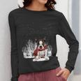 Boston Terrier In The Snow Merry Christmas Winter Women Long Sleeve T-Shirt, Boston Terrier Christmas Gifts, funny design