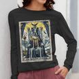 Boston Terrier Tarot Card Dog Women Long Sleeve T-Shirt, Boston Terrier Tarot Gifts, funny design