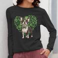Cute Boston Terrier Shamrock St Patrick's Day Dog Lover Men Women Kids Women Long Sleeve T-Shirt, funny design