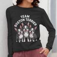 Cute Cartoon For Dog Owners Pet Team Boston Terrier Women Long Sleeve T-Shirt, funny design