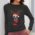 Family Matching Reindeer Xmas Boston Terrier Christmas Women Long Sleeve T-Shirt, Boston Terrier Christmas Gifts, funny design